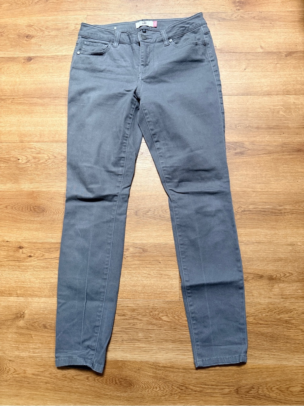 CAbi Gray High Straight Jeans